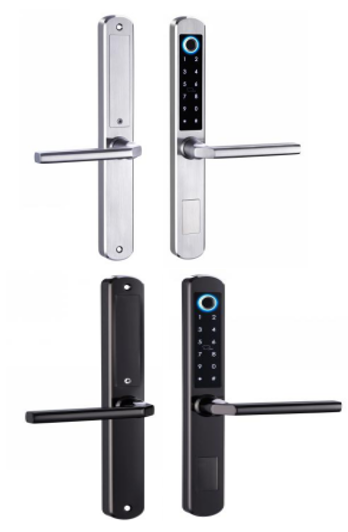 Tuya WiFi BLE Smart Door Lock, Fingerprint, Card, Password, Mechanical Key, Robust Stainless Steel Panel, Mobile App Control, Remote Unlock